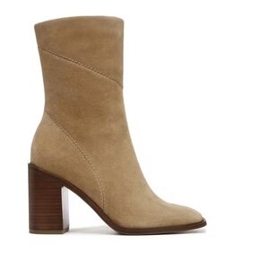 Franco Sarto Tan Suede Ankle Boots
